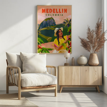 Medellin Colombia Travel Poster - Poster / Art Print - interiör