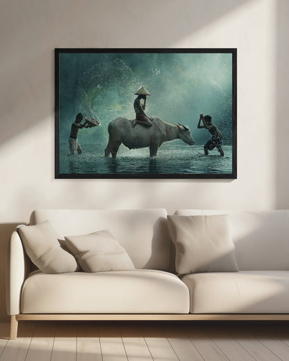 Water Buffalo - Poster / Art Print - interiör
