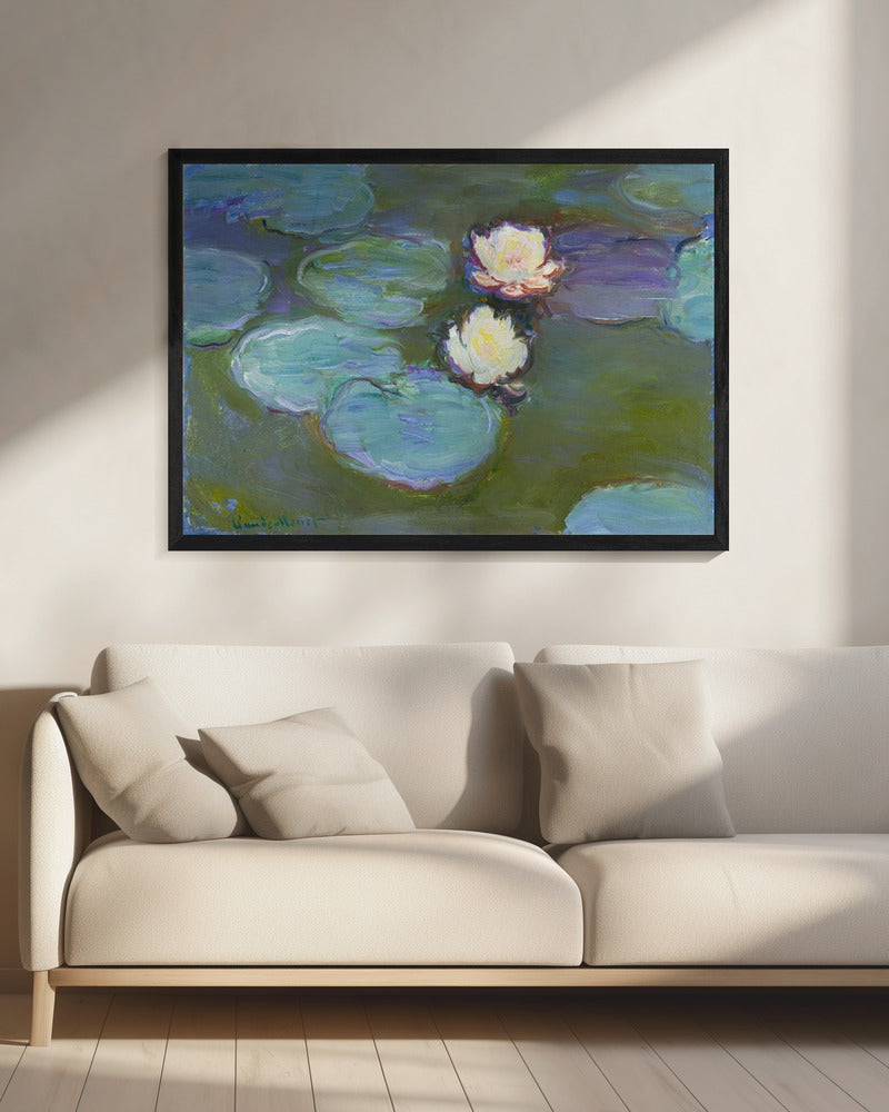 Nympheas (1897–1898) By Claude Monet. - Poster / Art Print - interiör