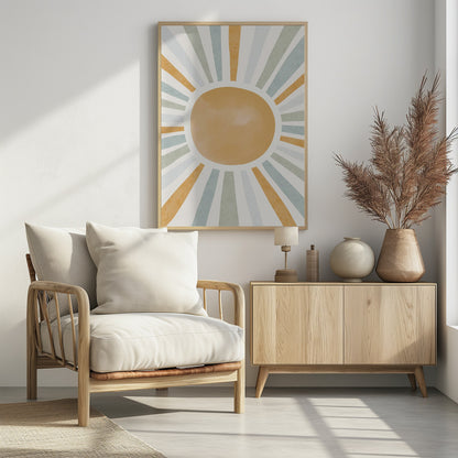 Radiant Sunburst - Poster / Art Print - interiör