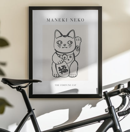 Manekineko No2 - Poster / Art Print - interiör