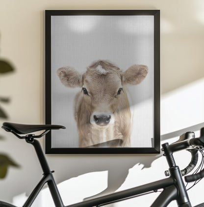 Peekaboo Baby Cow - Poster / Art Print - interiör