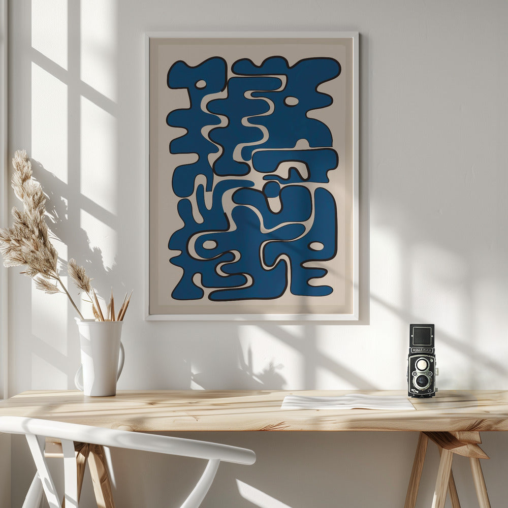 Flowing Maze Dance - Poster / Art Print - interiör
