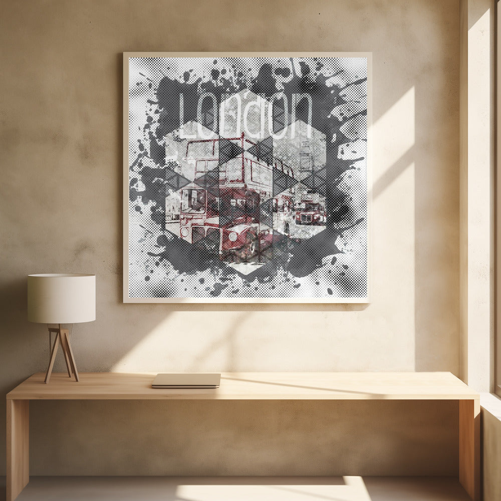Graphic Art LONDON Streetscene - Poster / Art Print - interiör
