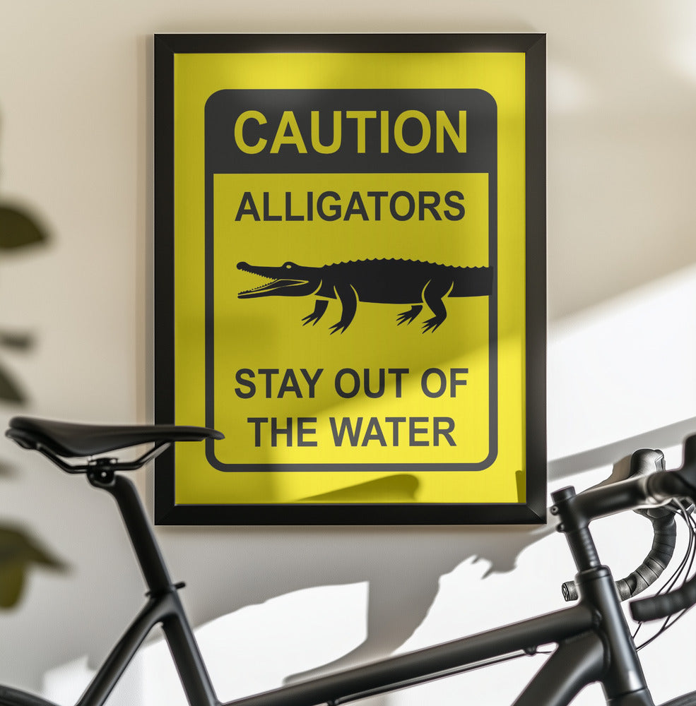 Caution   Alligators - Poster / Art Print - interiör