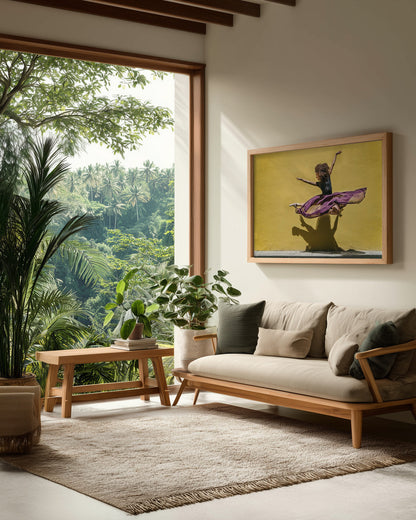 Brenda jumping - Poster / Art Print - interiör