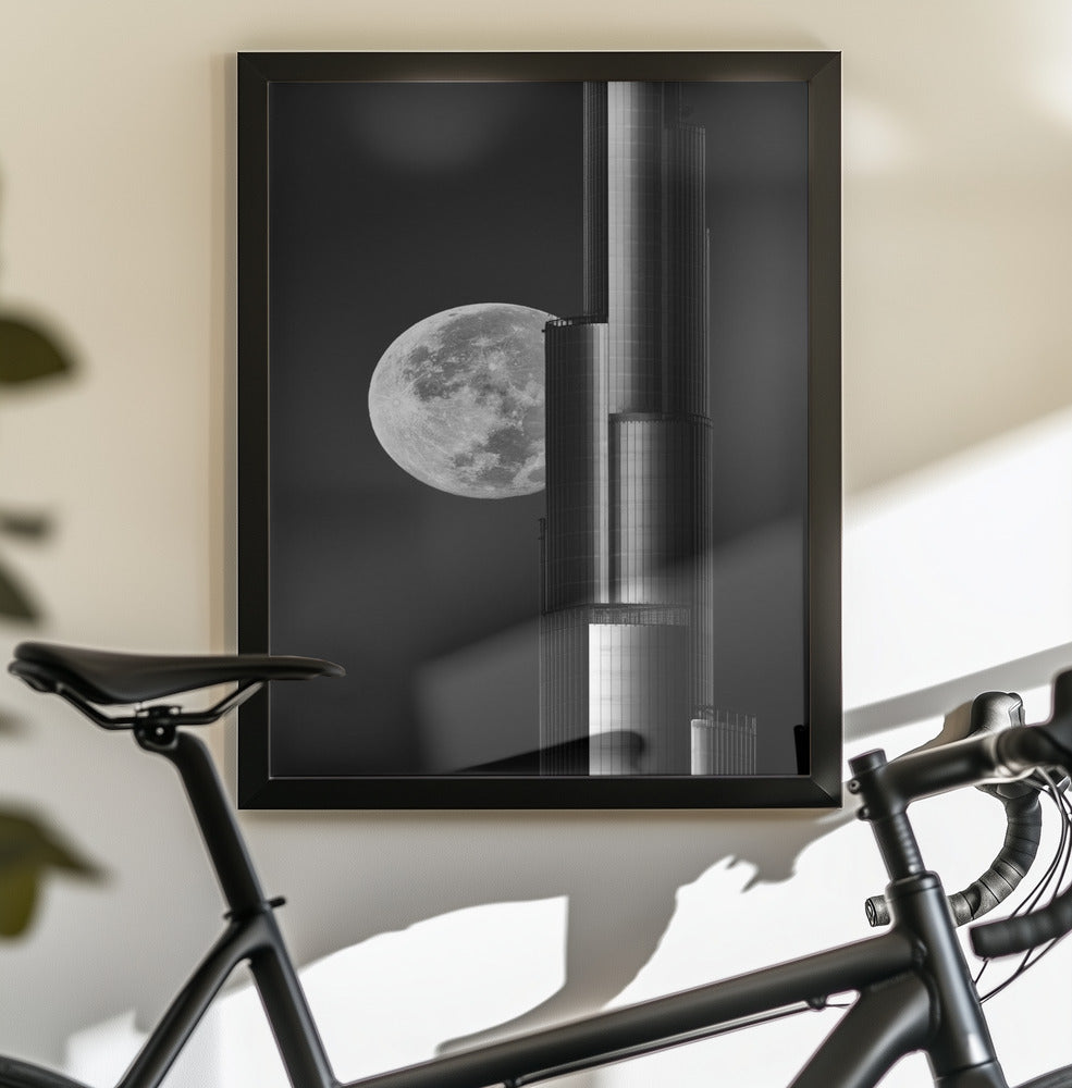 Super moon Burjkhalifa - Poster / Art Print - interiör