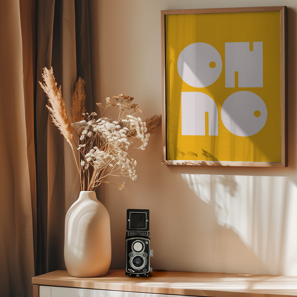 Oh No Yellowratio 3x4 Print By Bohonewart - Poster / Art Print - interiör