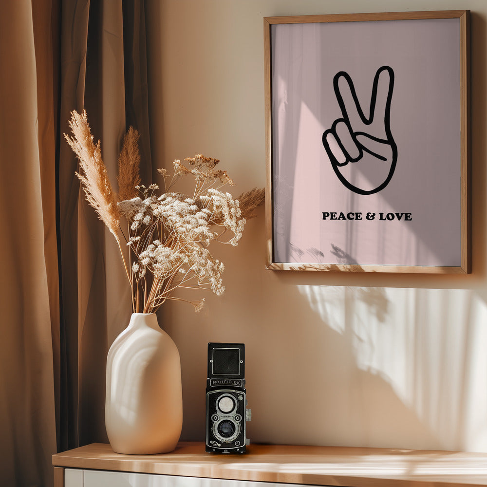 Peace & Love - Poster / Art Print - interiör