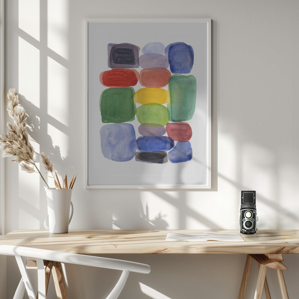 Color Blocks 2 - Poster / Art Print - interiör