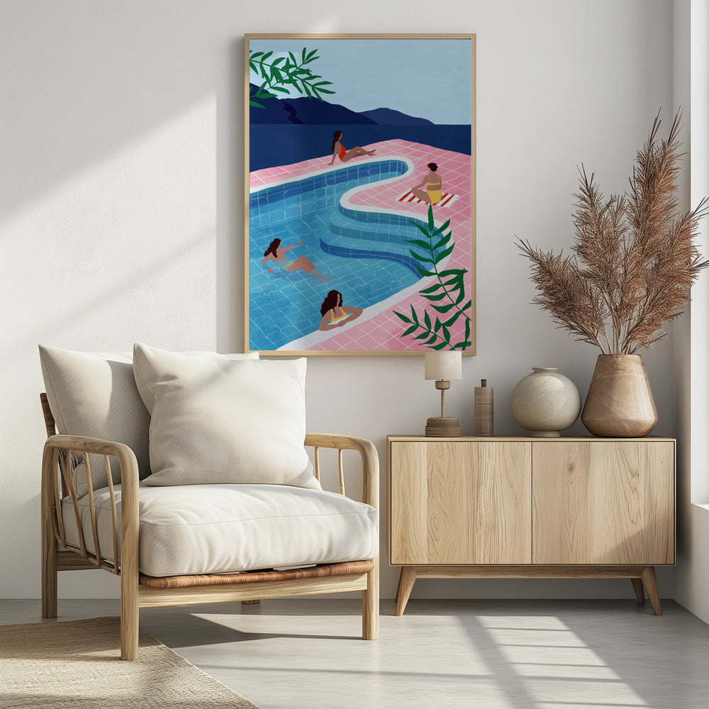 Pool Ladies - Poster / Art Print - interiör