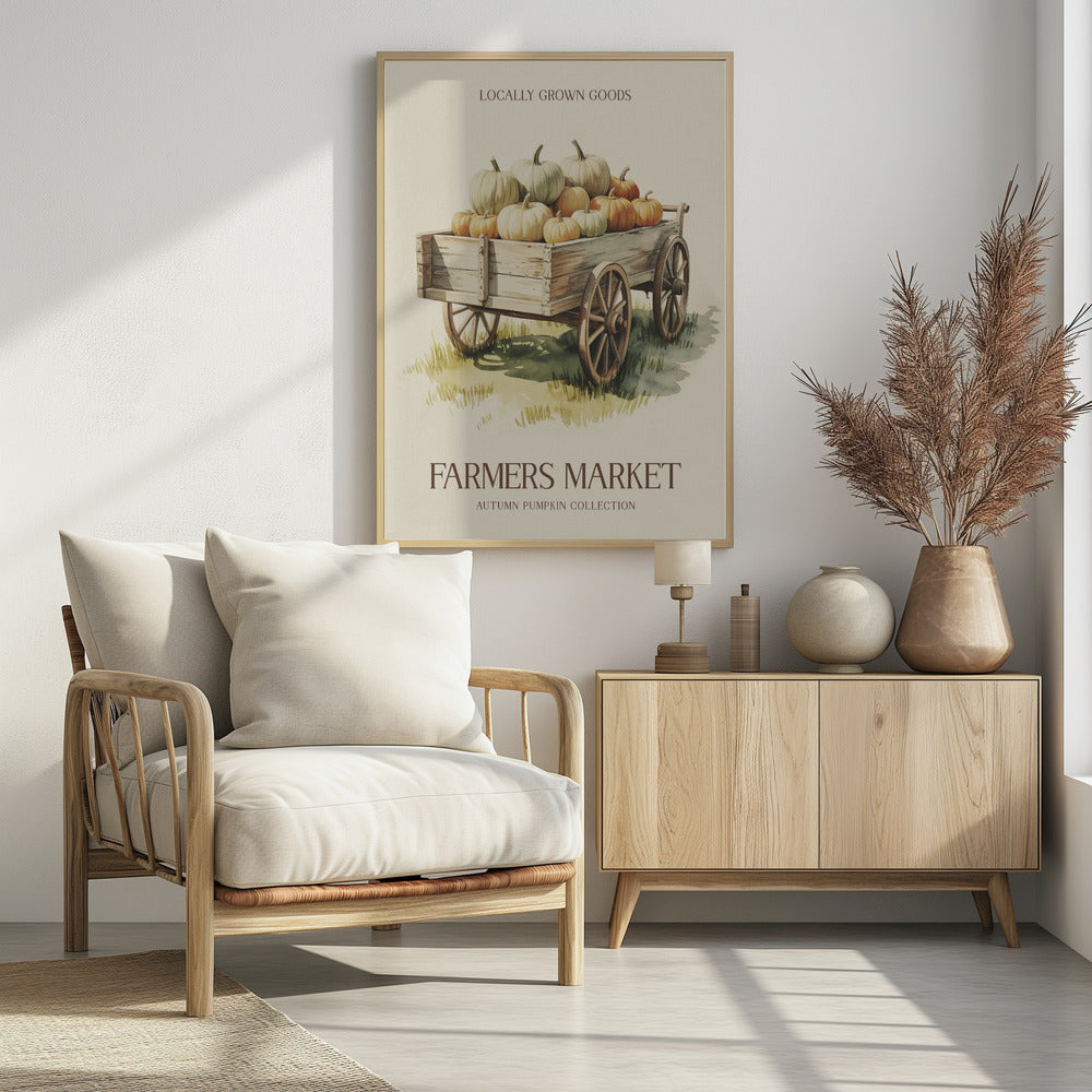 Farmers Market Pumpkin - Poster / Art Print - interiör