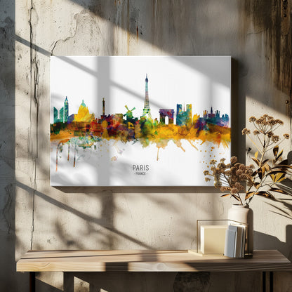 Paris France Skyline - Poster / Art Print - interiör