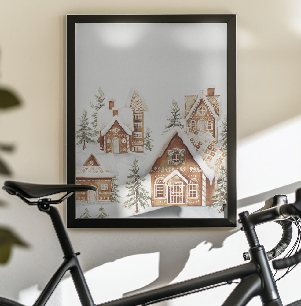 Gingerbread Village - Poster / Art Print - interiör