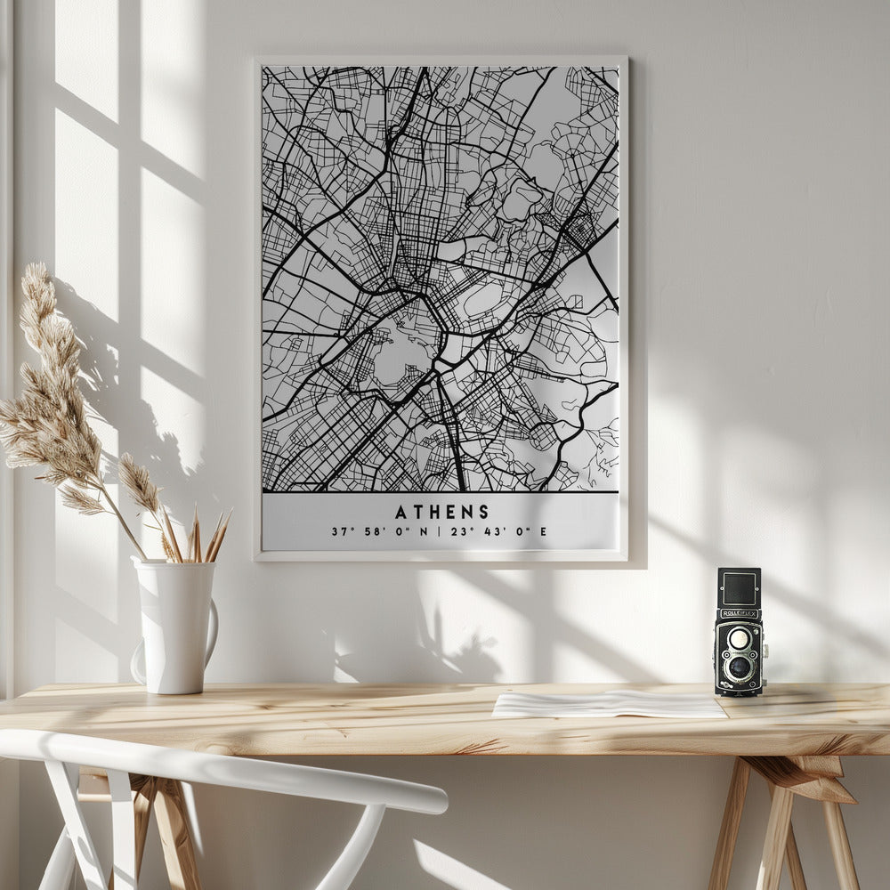 Black Maps 05 - Poster / Art Print - interiör