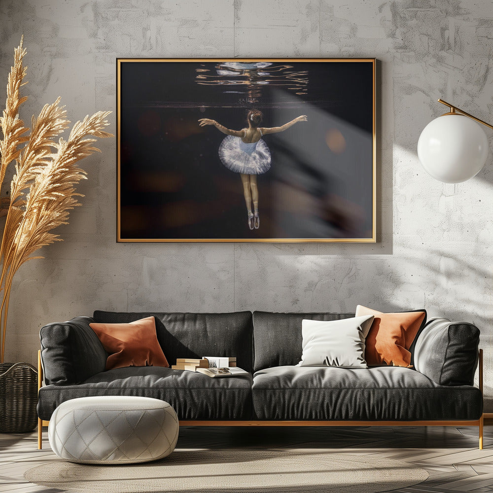Underwater white ballet - Poster / Art Print - interiör