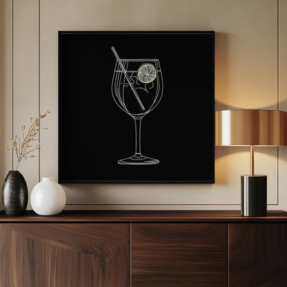 A Glass of Gin and Tonic - Poster / Art Print - interiör