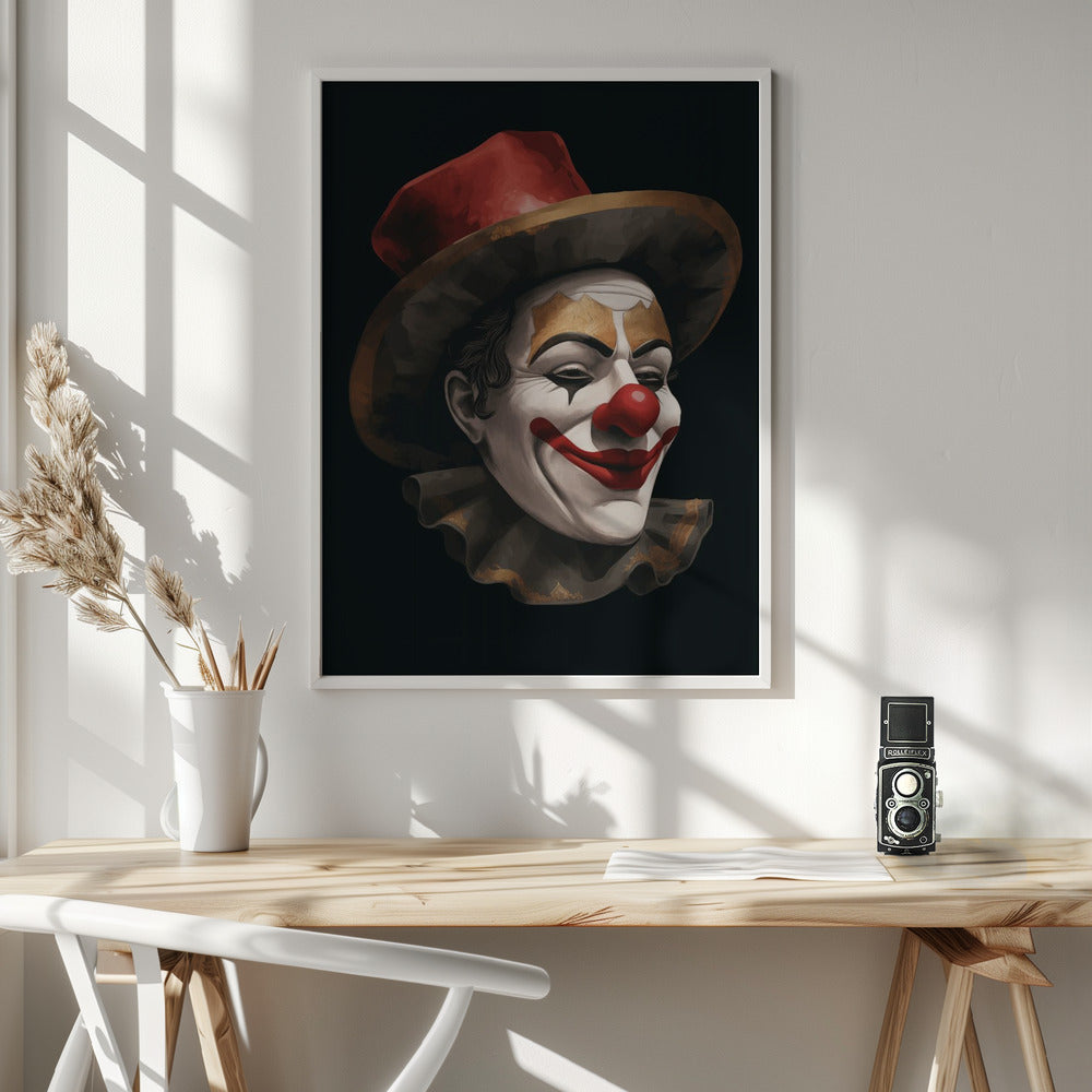 The Smiling Clown - Poster / Art Print - interiör