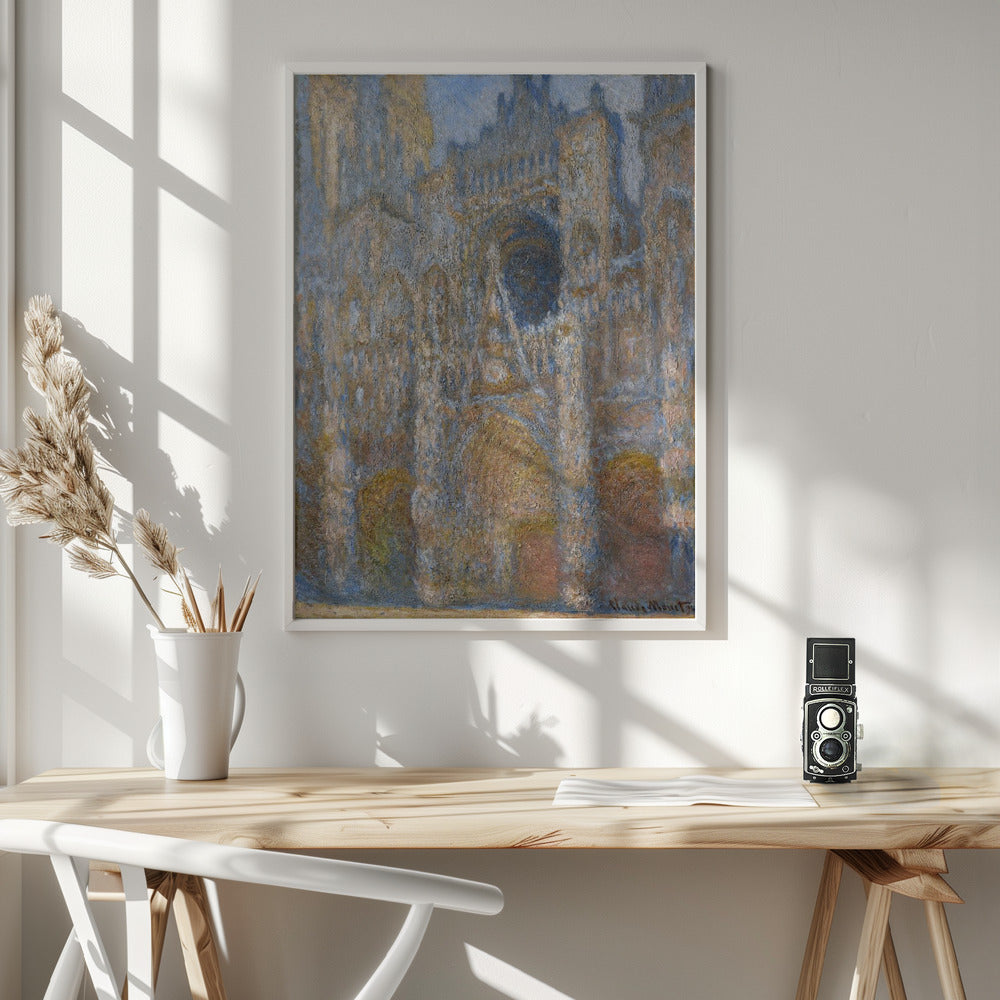 Rouen Cathedral - The Facade in Sunlight - Poster / Art Print - interiör