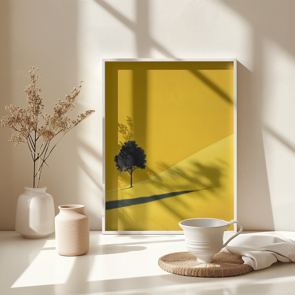 Yellow Field Tree - Poster / Art Print - interiör