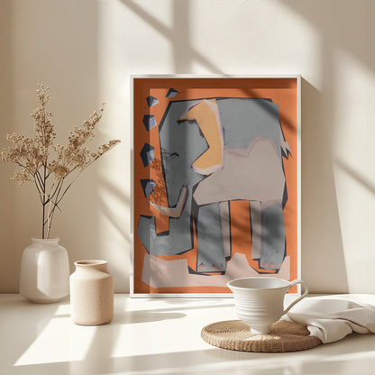 Happy Elephant - Poster / Art Print - interiör