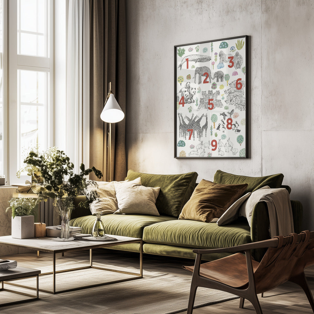 Numbers - Poster / Art Print - interiör