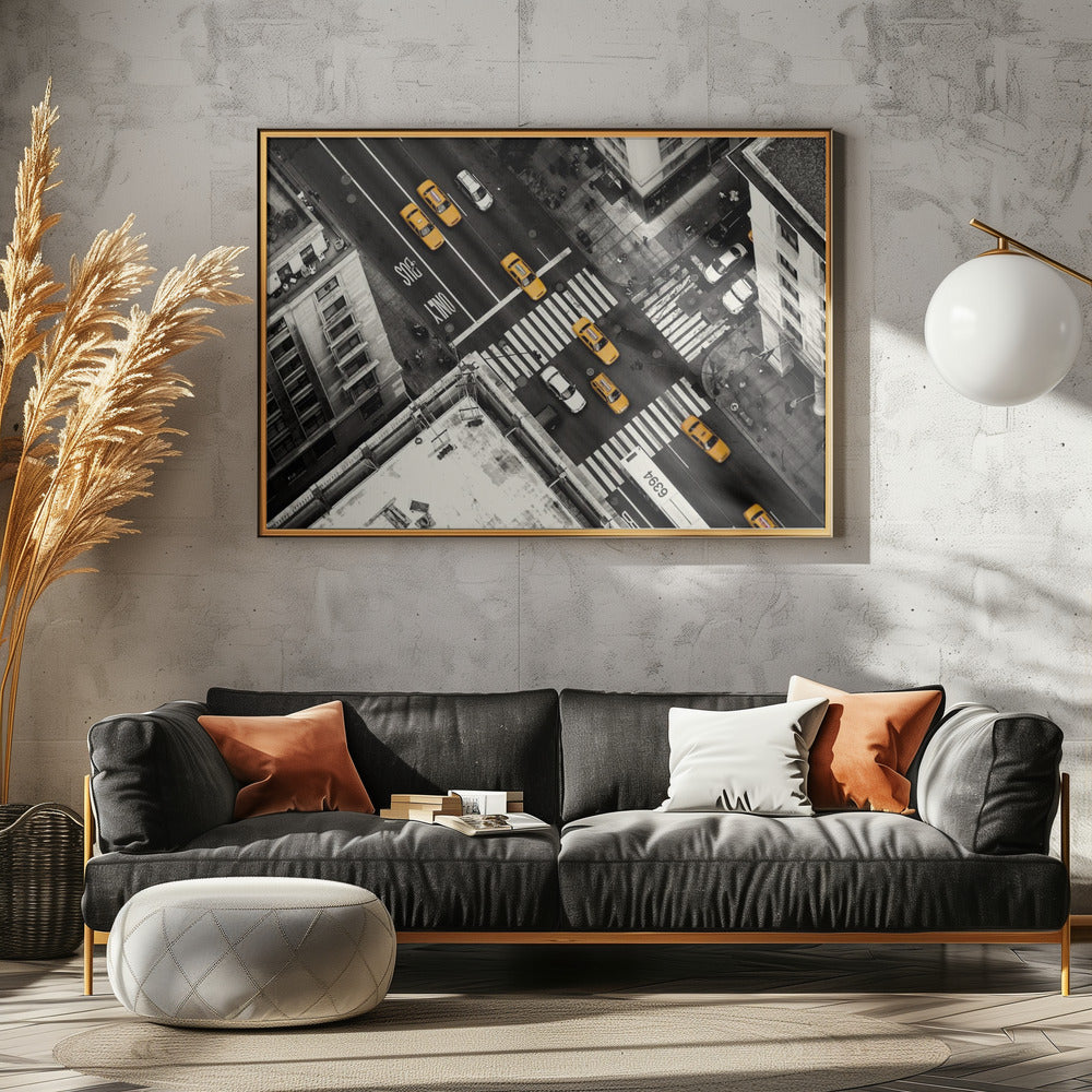 Yellow Flow - Poster / Art Print - interiör
