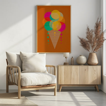 Neon Ice Cream - Poster / Art Print - interiör