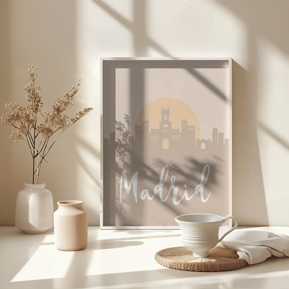 Skyline Earth Tone 2 44 - Poster / Art Print - interiör