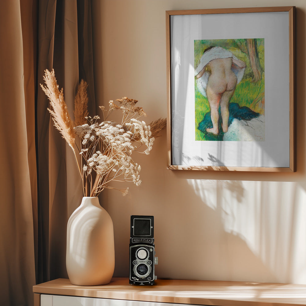 Girl Drying Herself - Poster / Art Print - interiör
