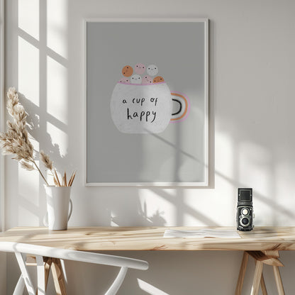 A Cup of Happy - Poster / Art Print - interiör