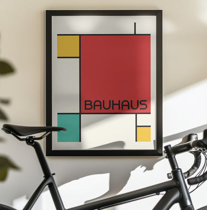 Bauhaus Geometric Design Retro - Poster / Art Print - interiör