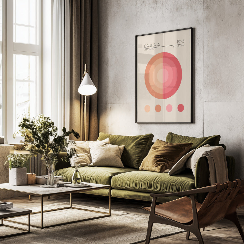 Bauhaus Pembe Daire - Poster / Art Print - interiör