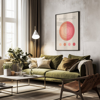 Bauhaus Pembe Daire - Poster / Art Print - interiör