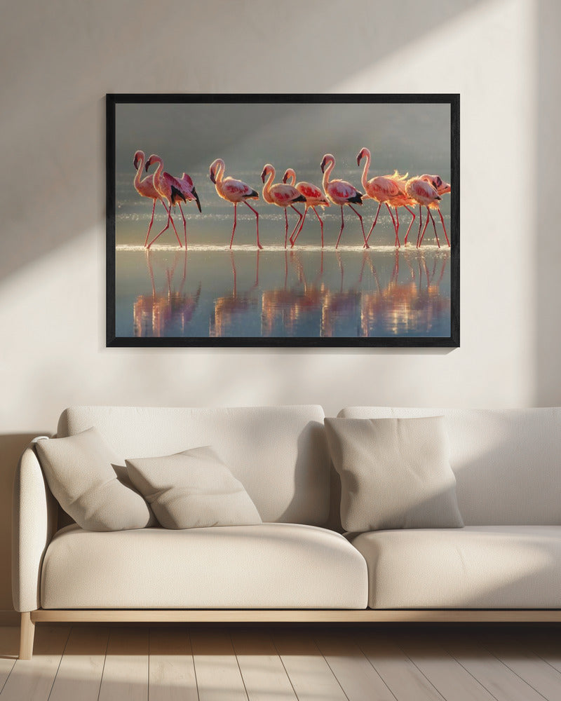 Flamingo - Poster / Art Print - interiör
