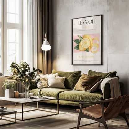 Lemon print - Poster / Art Print - interiör