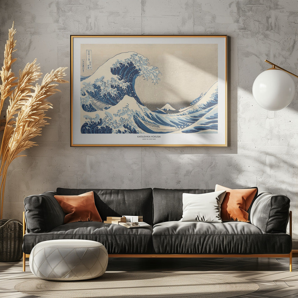 Under The Great Wave - Poster / Art Print - interiör