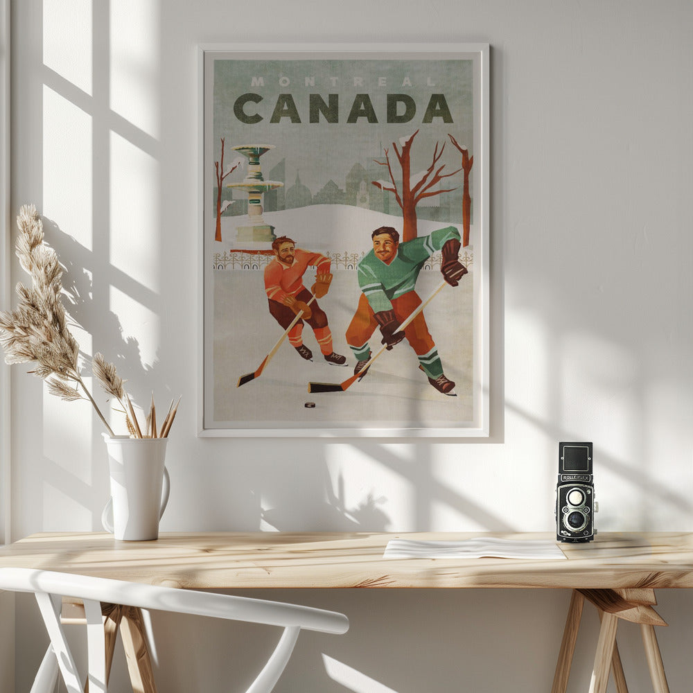 Montreal Canada Pond Hockey Guys - Poster / Art Print - interiör