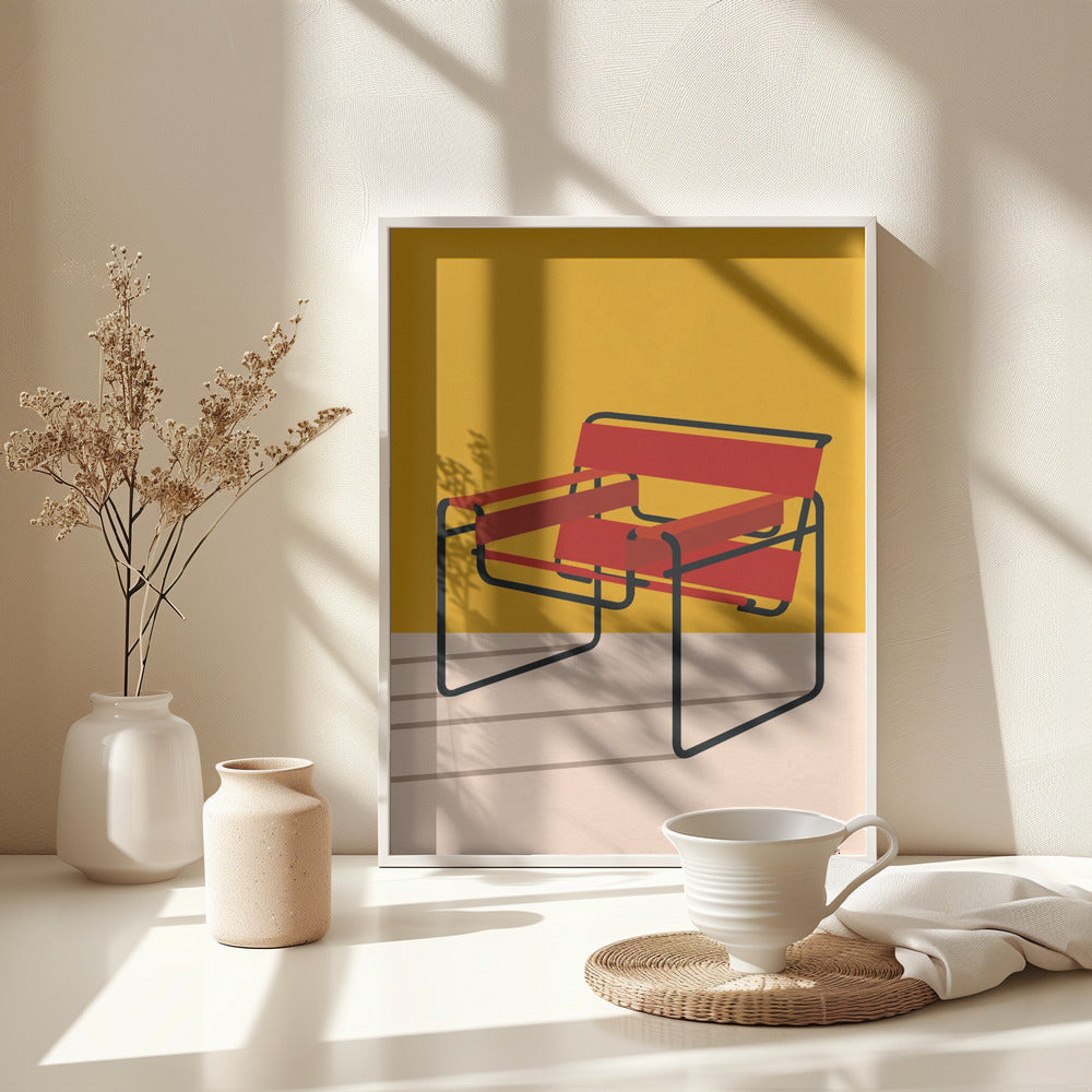 Wassily Chair Marcel Breuer - Poster / Art Print - interiör