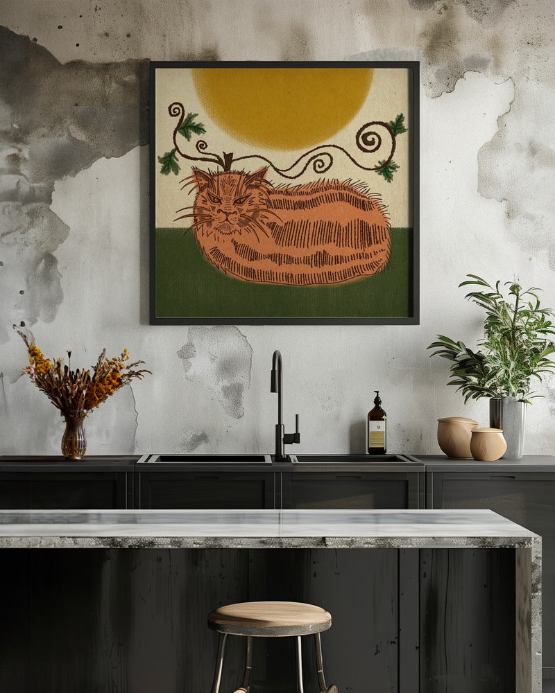 The grumpy cat - Poster / Art Print - interiör