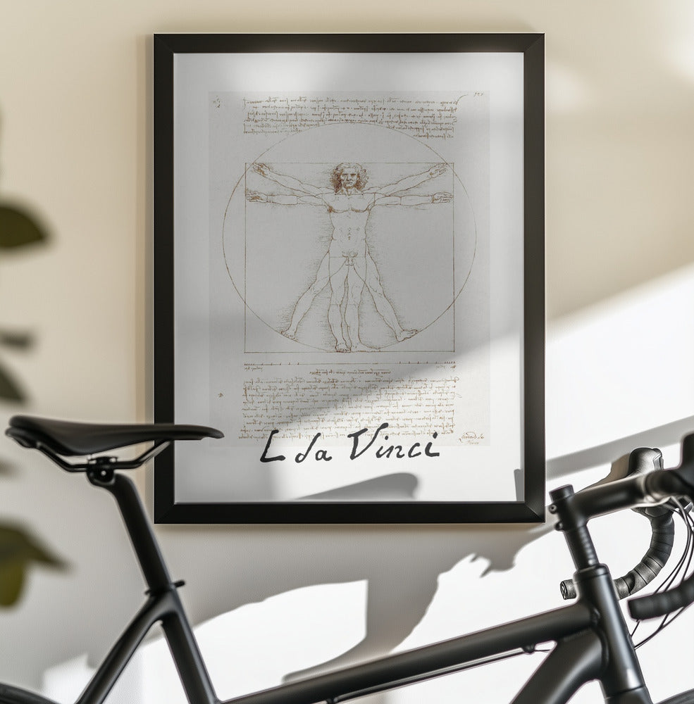 Vitruvian Man Signature - Poster / Art Print - interiör