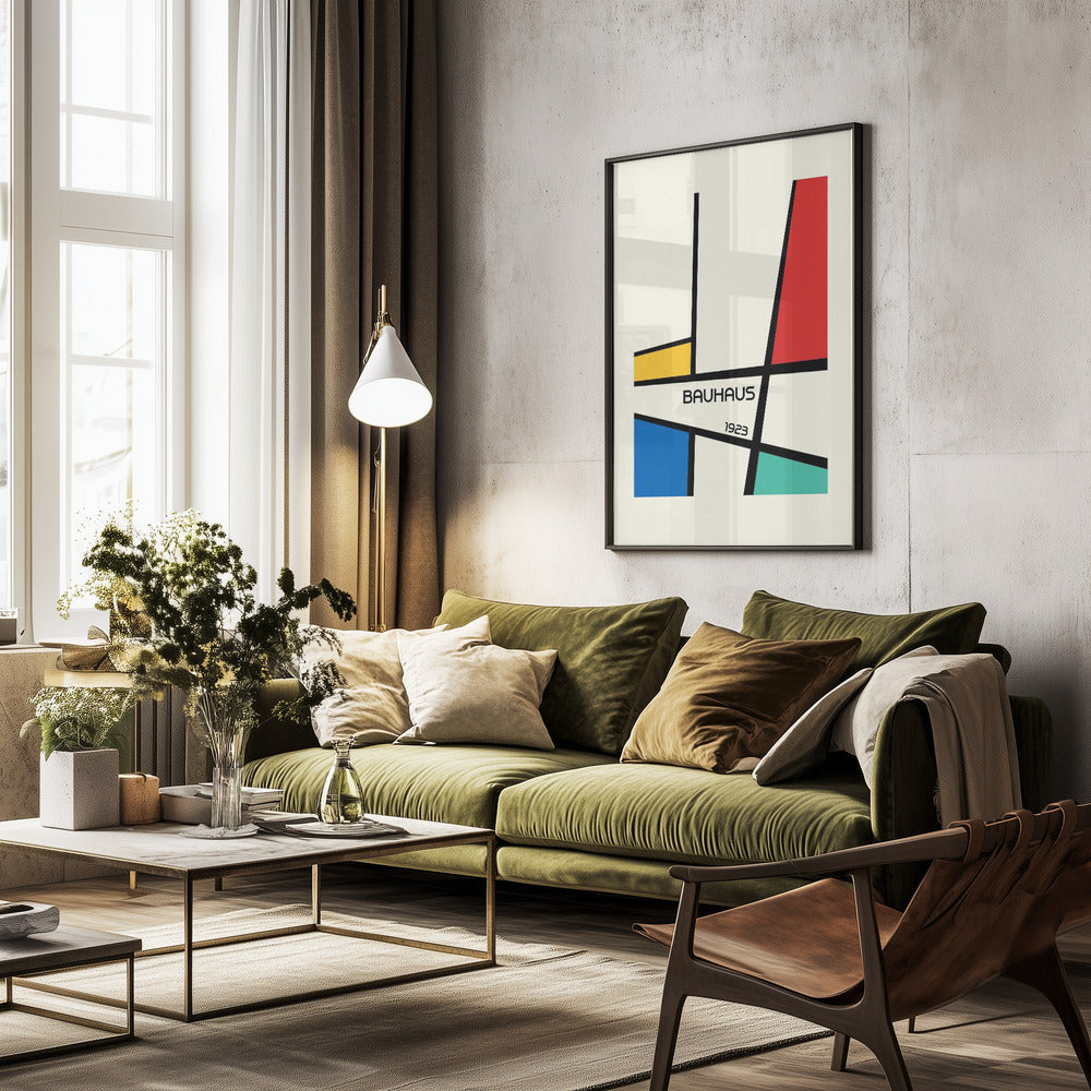 Bauhaus Geometric Design Retro - Poster / Art Print - interiör