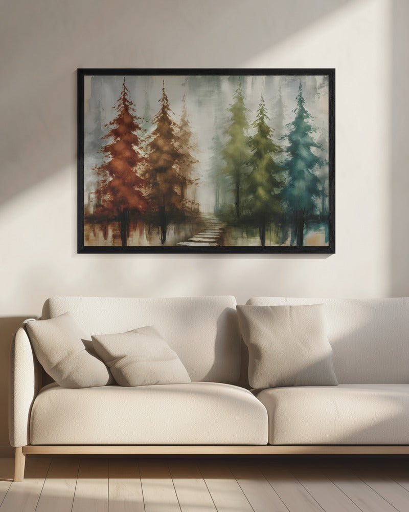 Forest With Earth Tones - Poster / Art Print - interiör