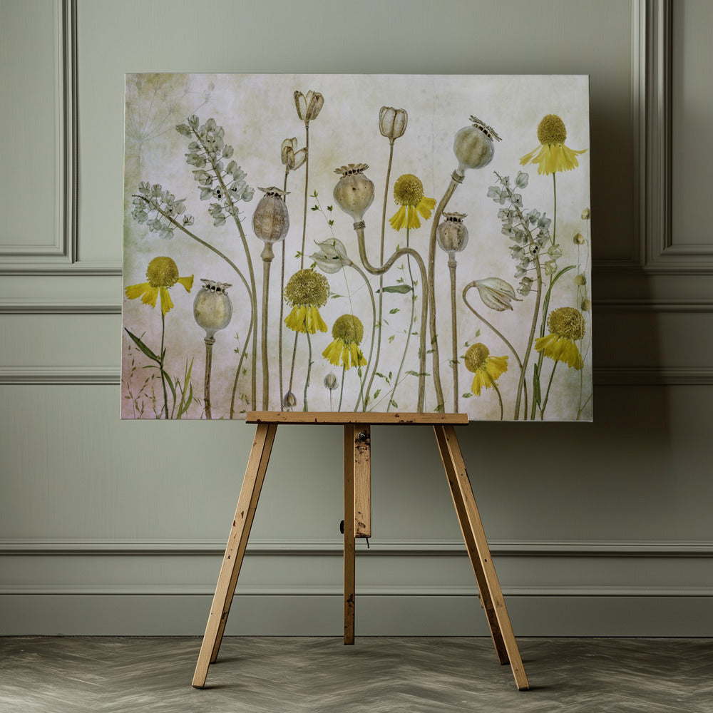 Poppies and Helenium - Poster / Art Print - interiör