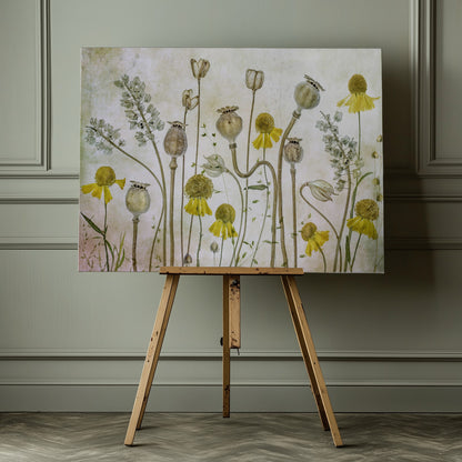 Poppies and Helenium - Poster / Art Print - interiör