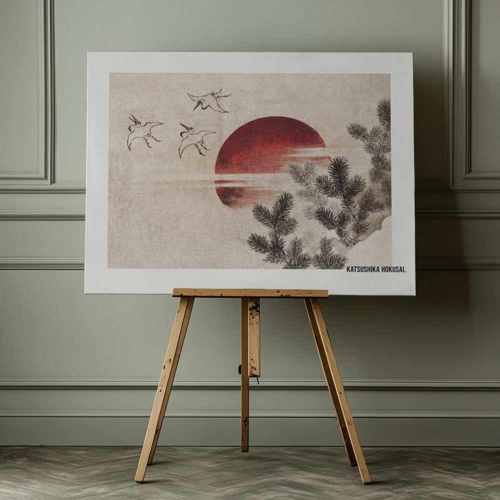 Birds and Sunset, From Album of Sketches (1814) - Poster / Art Print - interiör