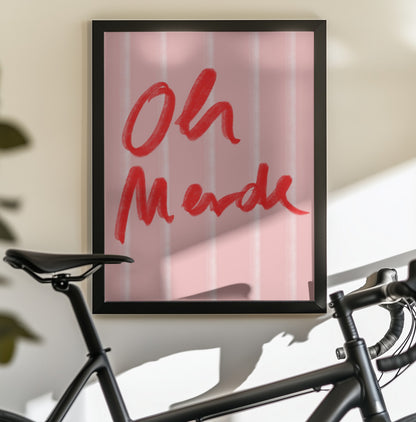 Oh Merde - Poster / Art Print - interiör