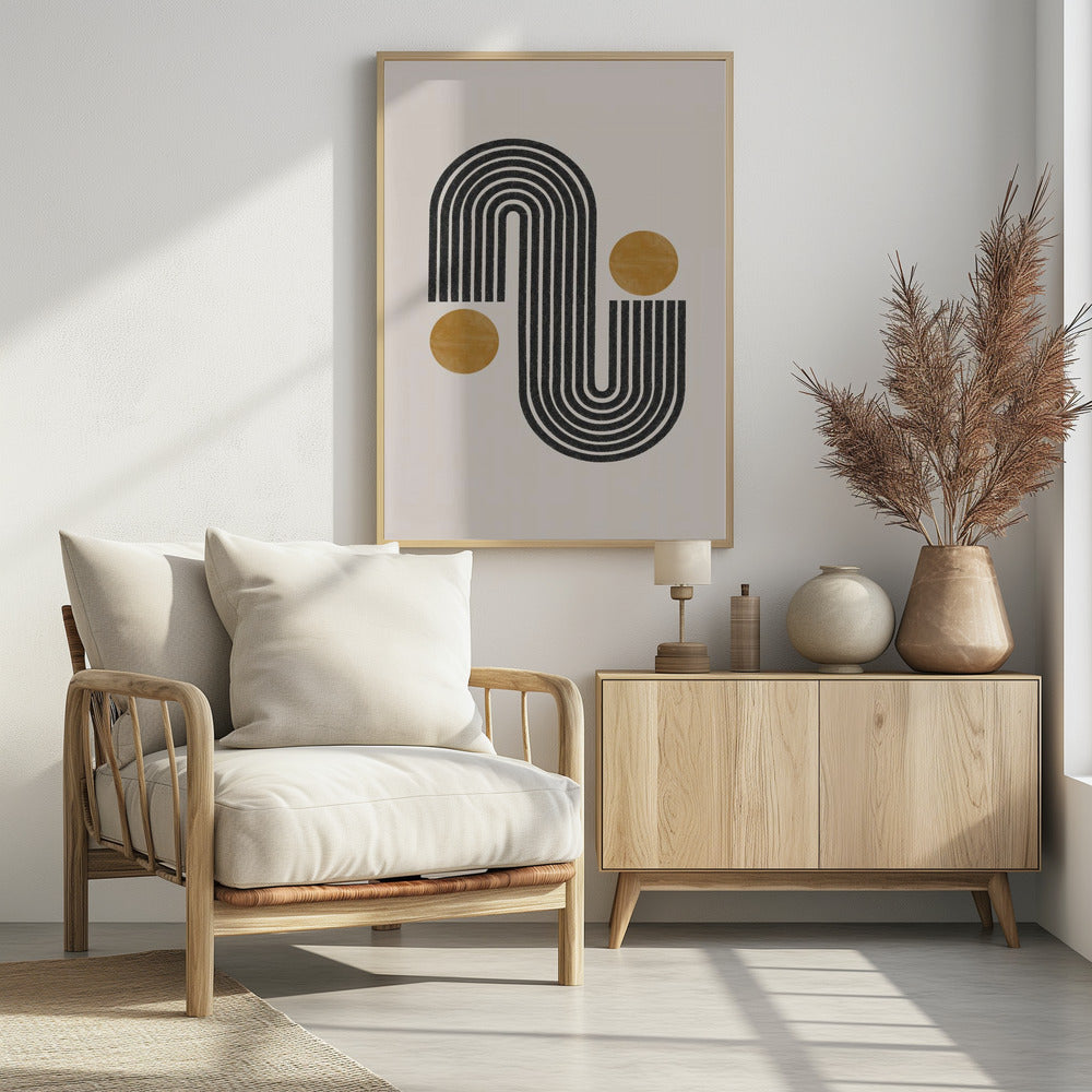 Mid Century No3. - Poster / Art Print - interiör