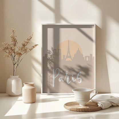 Skyline Earth Tone 2 64 - Poster / Art Print - interiör