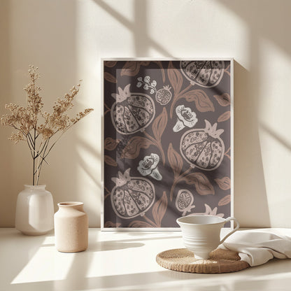 Pomegranates Pattern - Poster / Art Print - interiör